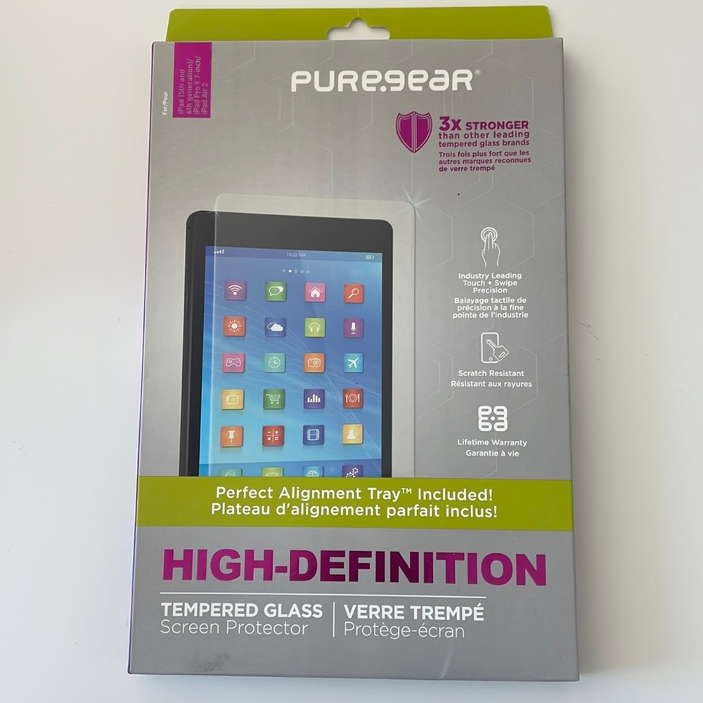 iPad Tempered Glass Screen Protector for 5th and 6th Gen / iPad Air 2 - Puregear